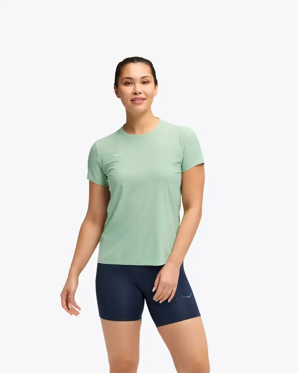 HOKA Airolite Short Sleeve 2.0 Jadeite (Women’s) - Women's HOKA Exclusives - front view