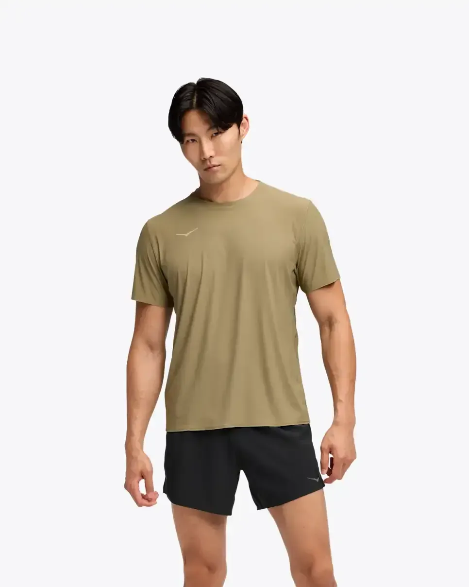HOKA Airolite Short Sleeve 2.0 Wild Mushroom - Men's HOKA Exclusives - front view