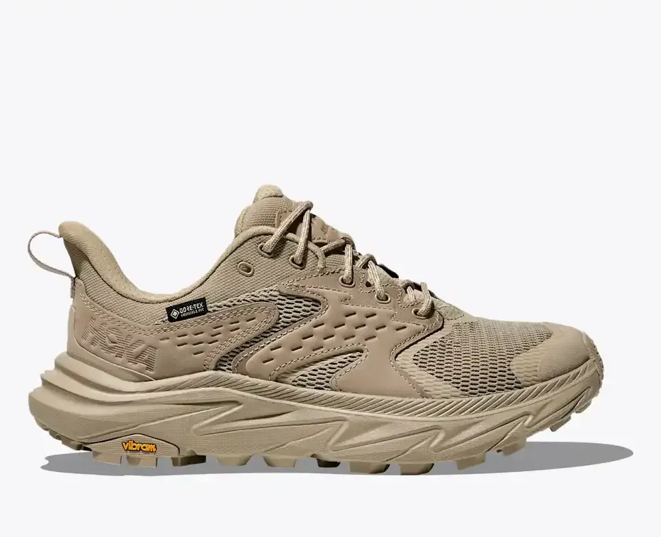 HOKA Anacapa 2 Low GORE-TEX Raw Linen Oat Milk (Women’s) - Hiking Boots & Shoes - front view
