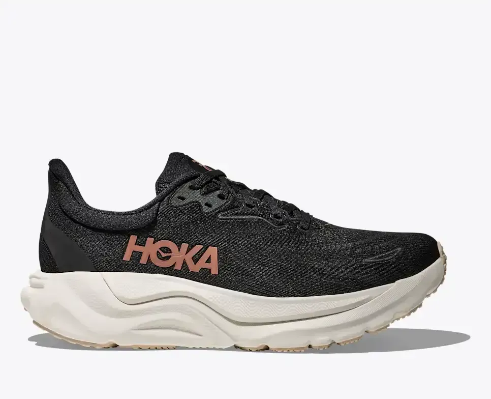 HOKA Arahi 8 Black Rose Gold (Women’s) - Road Running Shoes - front view