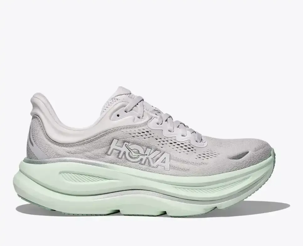 HOKA Bondi 9 Cosmic Grey Sea Glass (Women’s) - Road Running Shoes - front view