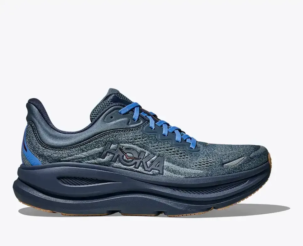 HOKA Bondi 9 Faded Navy - Men's Road Running Shoes & Trainers - front view