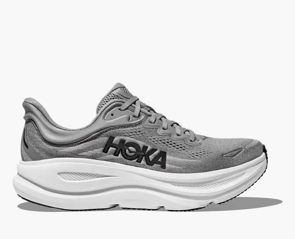 HOKA Bondi 9 Galactic Grey Stellar Grey - Men's Road Running Shoes & Trainers - front view