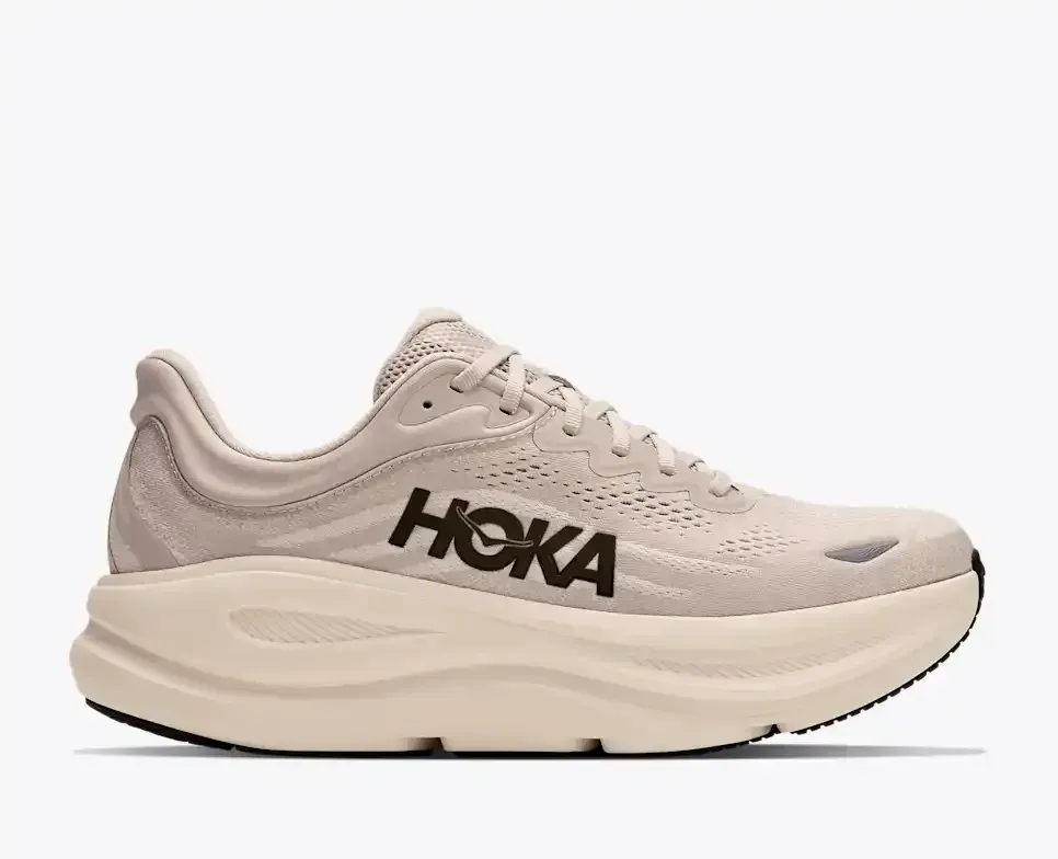 HOKA Bondi 9 River Rock Grey - Men's Road Running Shoes & Trainers - front view