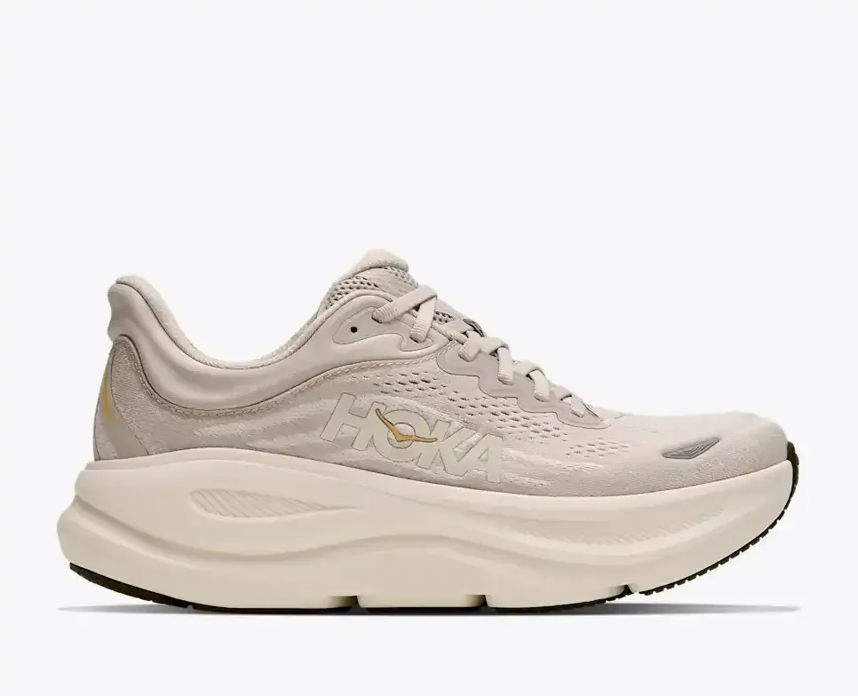 HOKA Bondi 9 River Rock Grey Alabaster (Women’s) - Road Running Shoes - front view
