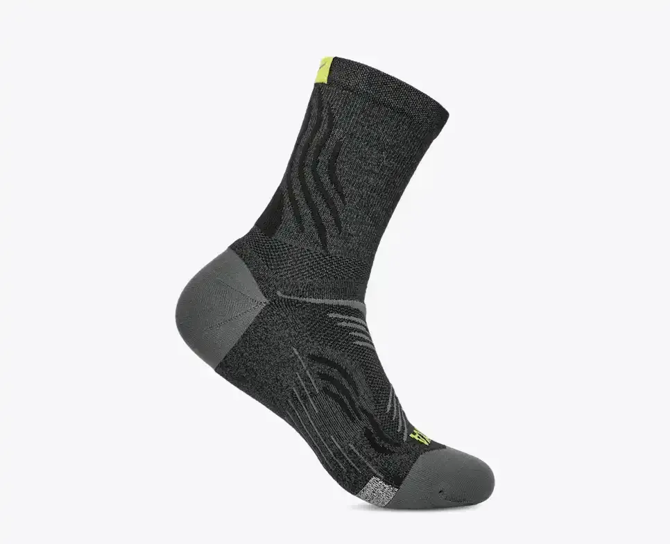 HOKA Bondi Quarter Run Sock Black - Men's HOKA Exclusives - front view