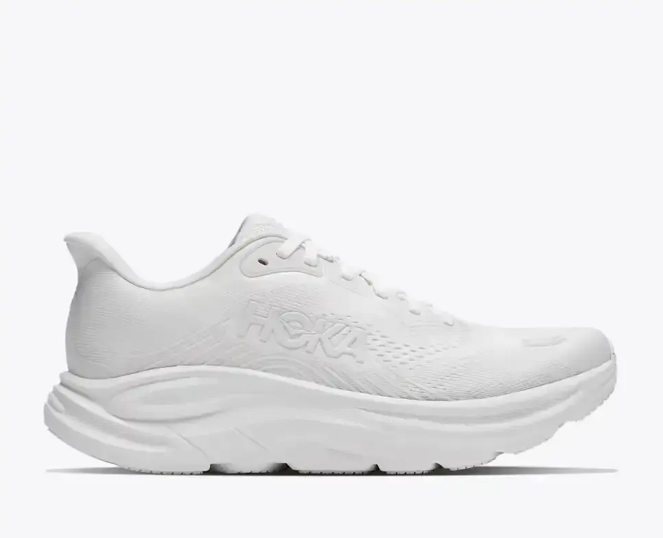 HOKA Clifton 11 White (Women’s) - Road Running Shoes - front view