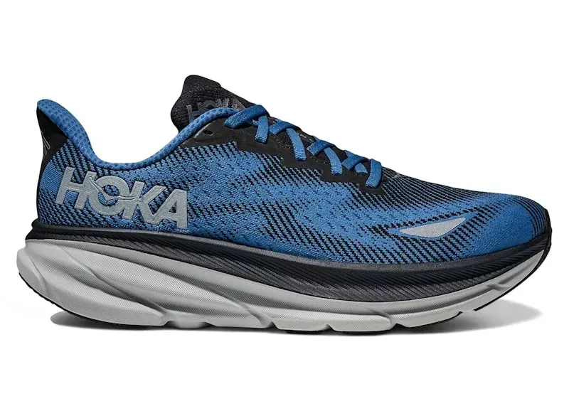 HOKA Clifton 9 Gore-Tex Black Foggy Night - Men's Road Running Shoes & Trainers - front view
