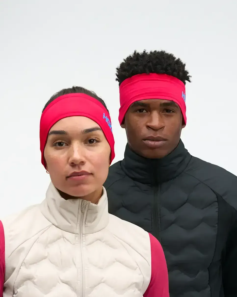 HOKA ColdSnap Fleece Headband Cerise - Men's New Arrivals - front view
