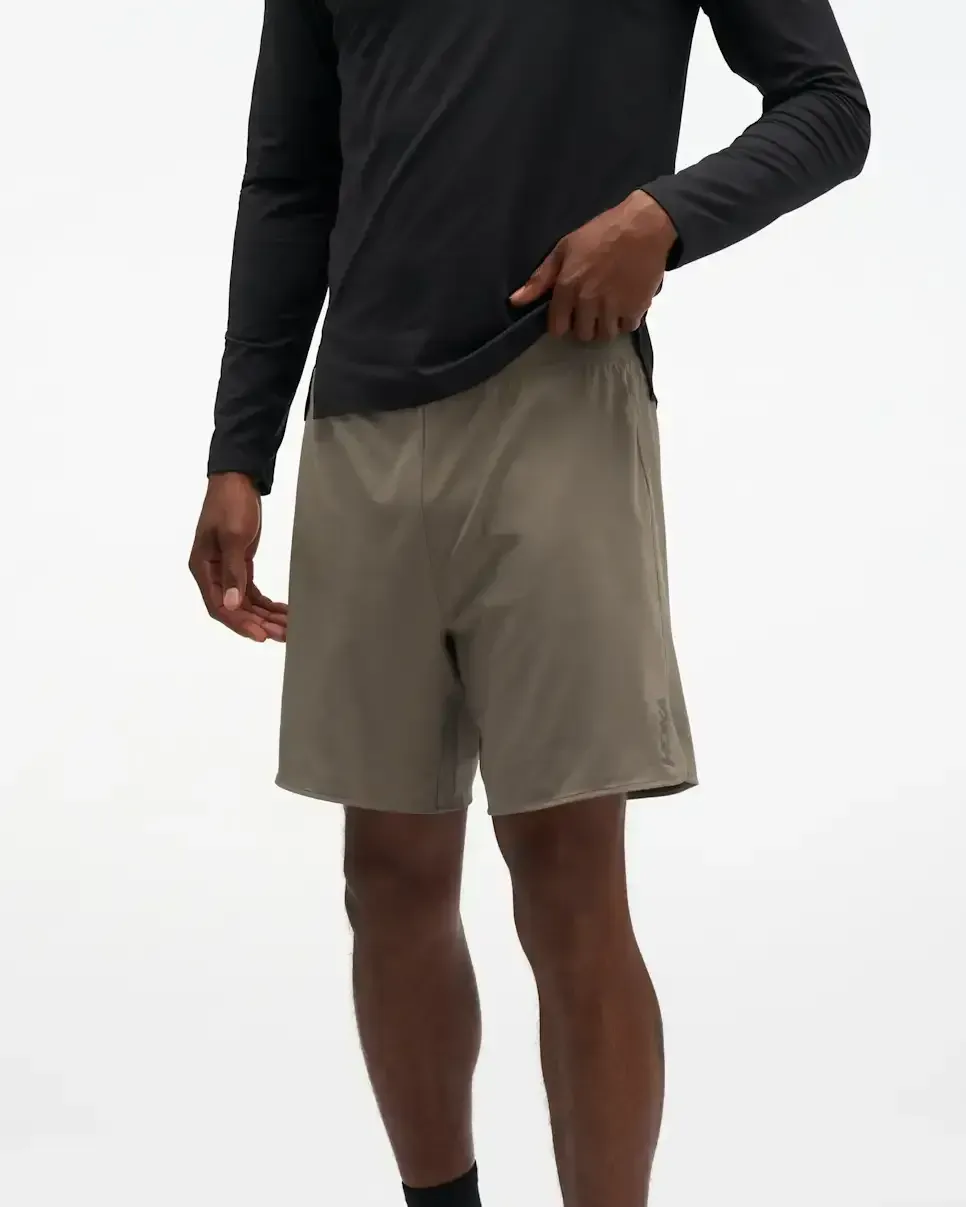 HOKA Glide Short 7” 2in1 Boulder Grey - Men's HOKA Exclusives - front view