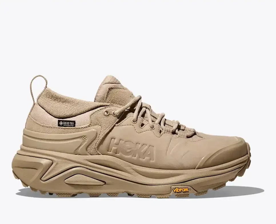 HOKA Kaha 3 Low GORE-TEX Raw Linen Oat Milk (Women’s) - Women's Running Shoes - front view