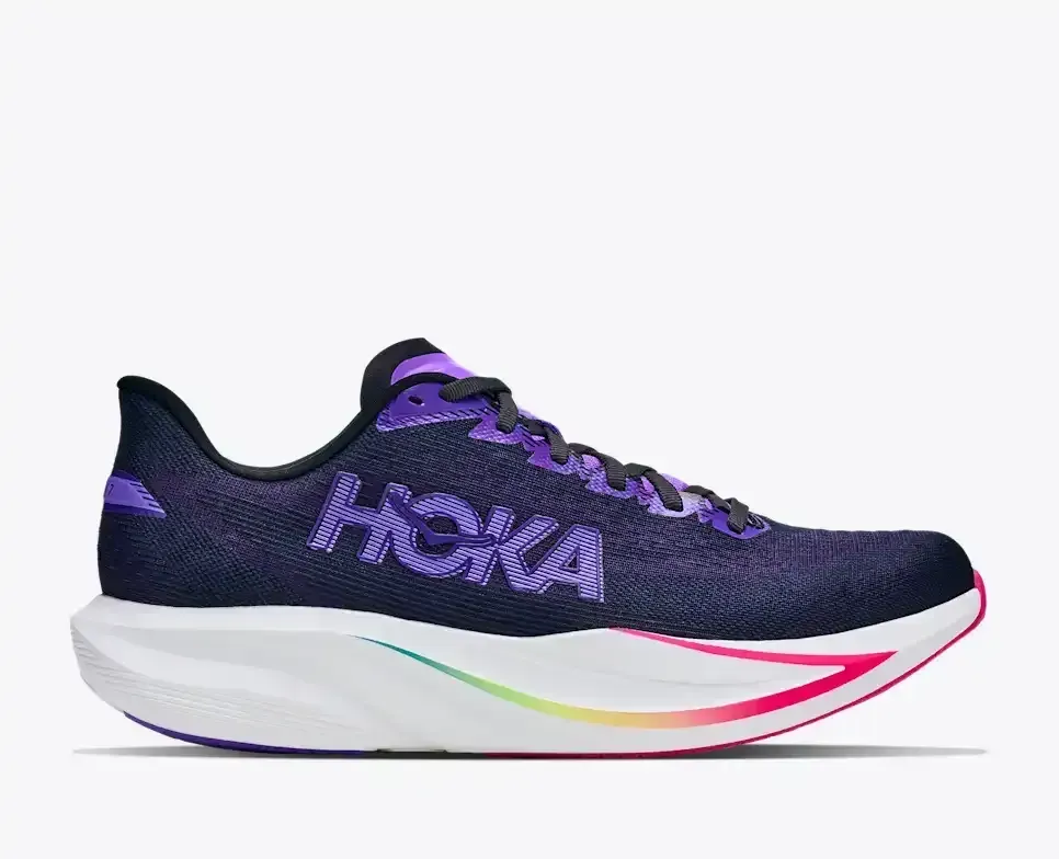 HOKA Mach 7 Carbon Black Cosmic Purple (Women’s) - Road Running Shoes - front view