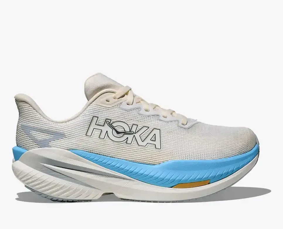 HOKA Mach X 3 White Alabaster (Women’s) - Women's Running Shoes - front view
