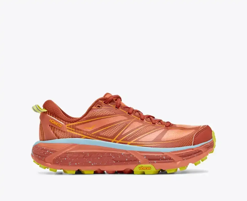 HOKA Mafate Speed 2 Baked Clay Radiant Yellow - Men's Road Running Shoes & Trainers - front view