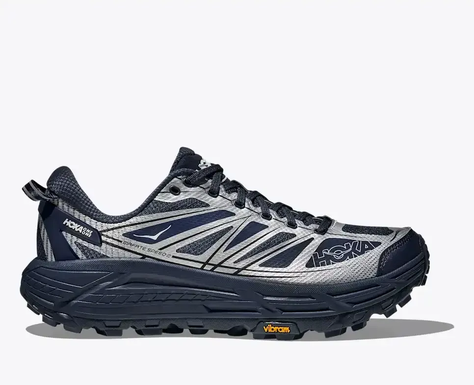 HOKA Mafate Speed 2 Varsity Navy Silver - Men's Road Running Shoes & Trainers - front view