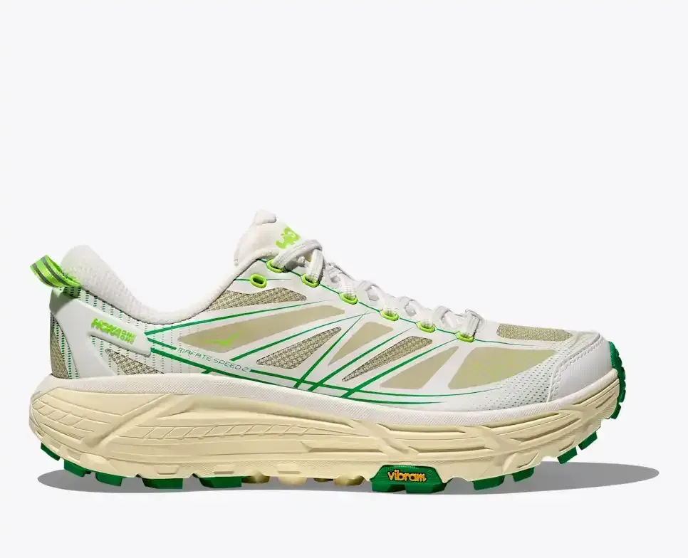 HOKA Mafate Speed 2 White Fresh Cut Grass - Men's Road Running Shoes & Trainers - front view