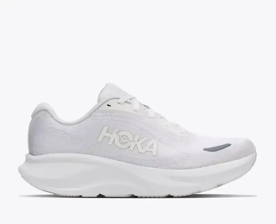 HOKA Rincon 5 White (Women’s) - Road Running Shoes - front view