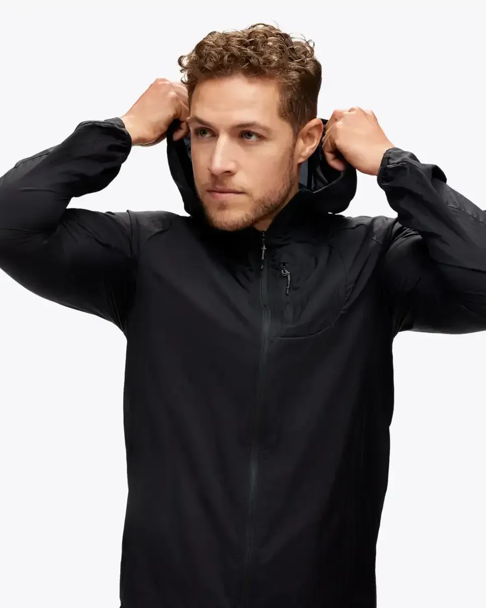 HOKA Skyflow Jacket Black - Men's Running Clothing & Gear - front view