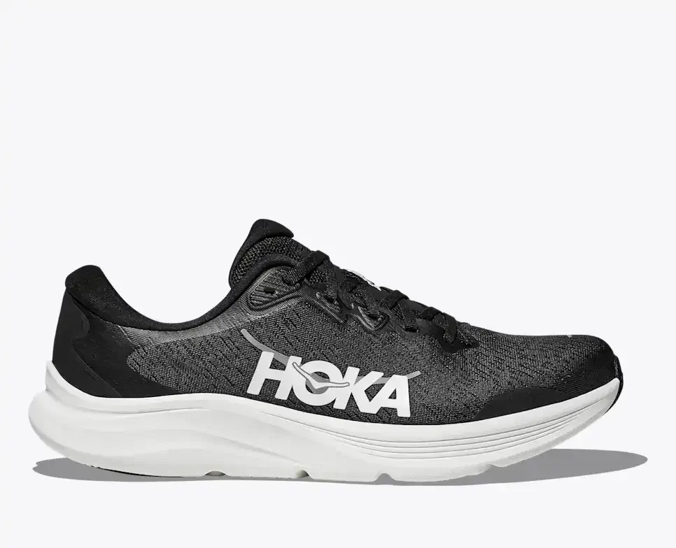 HOKA Solimar 2 Black White - Men's Running Shoes & Trainers - front view