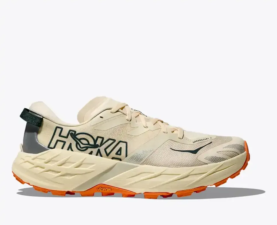HOKA Speedgoat 7 Vintage Yellow Turmeric - Men's Running Shoes & Trainers - front view
