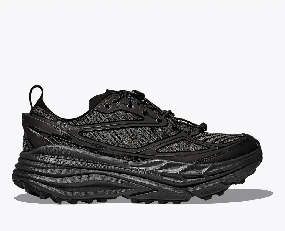 HOKA Stinson One7 + Dover Street Market Black - Men's Running Shoes & Trainers - front view