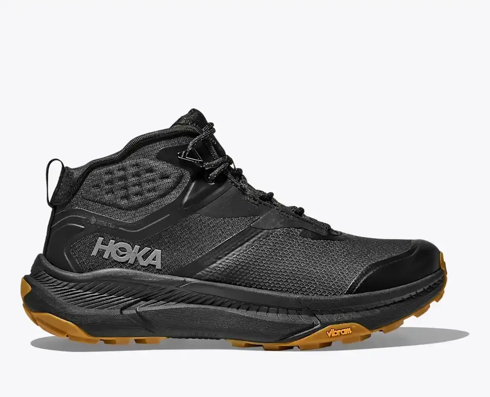 HOKA Transport Hike GORE-TEX Black - Hiking Boots & Shoes - front view