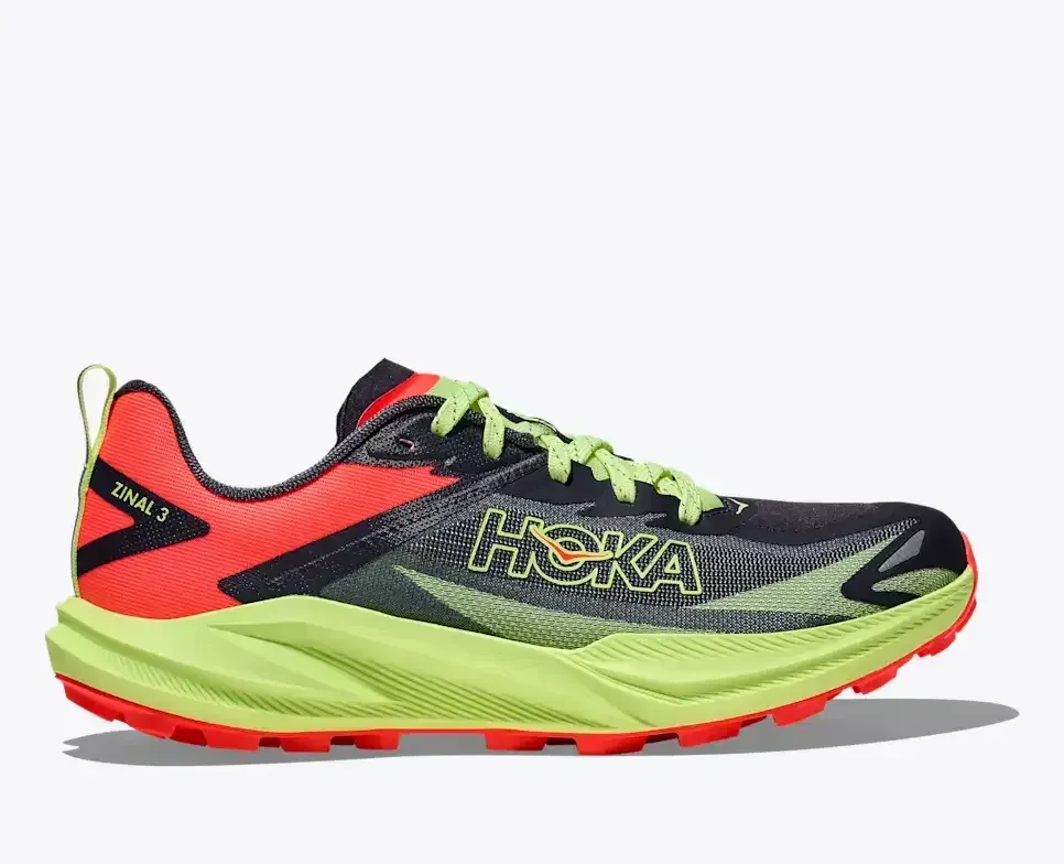 HOKA Zinal 3 Squid Ink Neon Yuzu (Women’s) - Trail Running Shoes - front view
